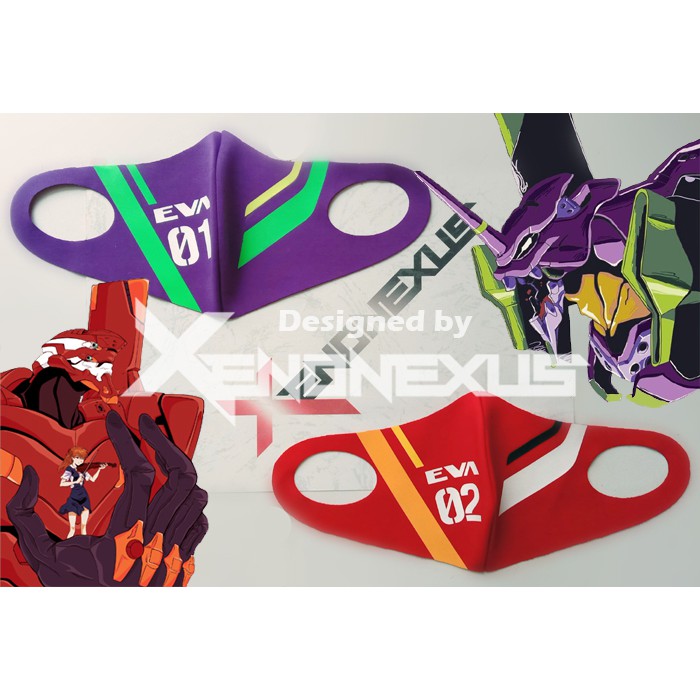 

Masker Scuba Sablon EVA-01 dan EVA-02, Neon Genesis of Evangelion