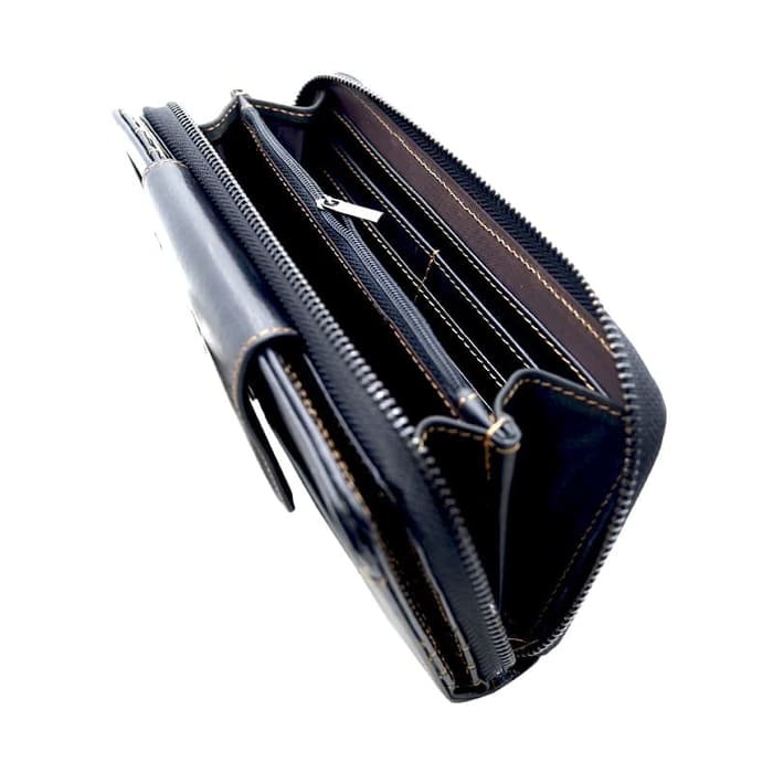 Dompet Kulit Wanita Model Dompet Lipat Resleting Wanita Bahan Kulit Asli