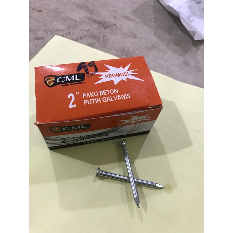 Paku Beton 5cmPer PAK  Galvanis NAIL Tembok Dinding Bata Kuat Murah Asli Original 200gr