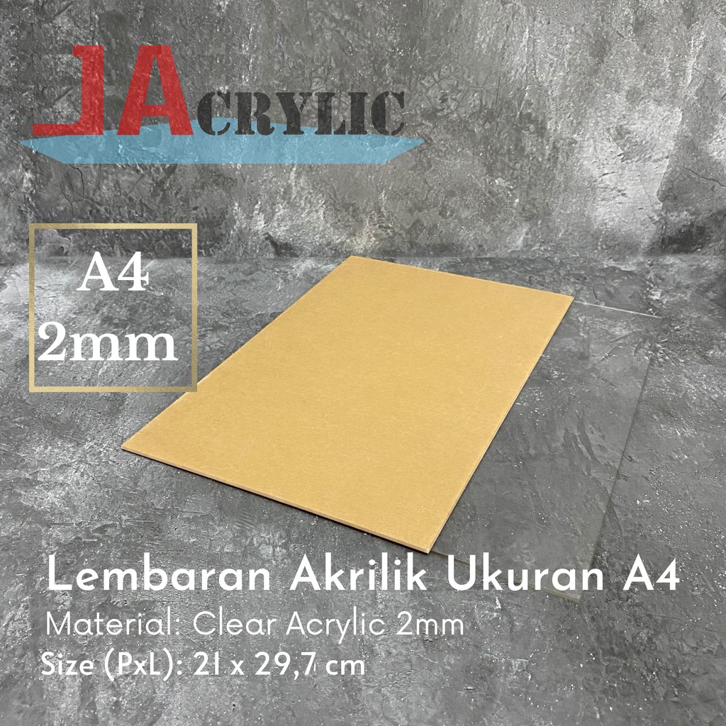 Akrilik Lembaran A6 2MM / Lembaran Akrilik A5 / Lembaran Akrilik A4 2MM Transparan Bening Akrilik Lembaran