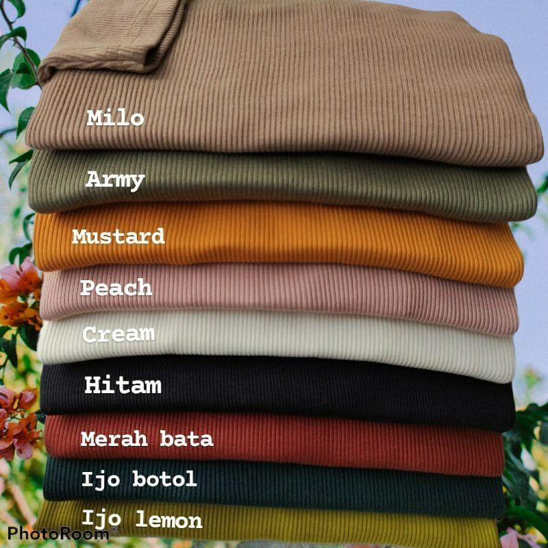 KAOS RIB PREMIUM TEBAL/KAOS RIB LENGAN PANJANG/KAOS RIB UNISEX/BAJU RIB