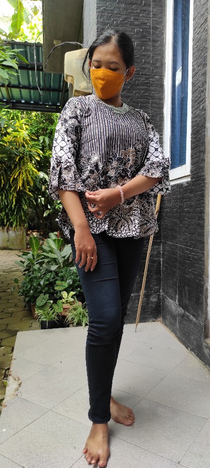 [cod] Tey-17 Batik Wanita Asj Sa Hrb026 Kenongo Kemeja Tosca Pendek