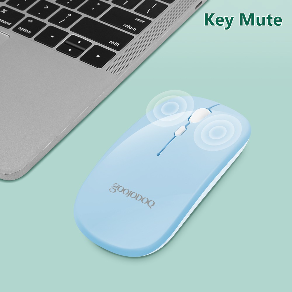 【Beli dua diskon 20%】 Goojodoq Dual Mode 2.4Ghz &amp; Wireless Bluetooth 2 In 1 Cordless Mouse