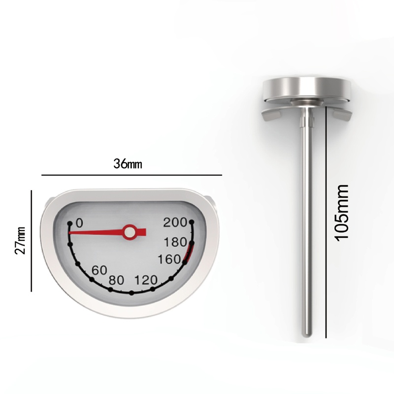 Termometer Daging Bahan Stainless Steel Dengan Gagang Panjang 0-200 Untuk Memasak