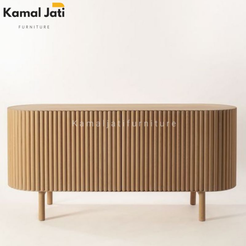 Bufet pendek salur kayu jati bufet minimalis modern