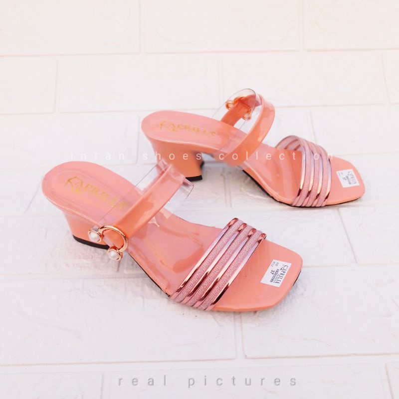 Sandal heels pesta wanita remaja terbaru kekinian 2022/sendal selop wedges perempuan tinggi hak 5cm/high heels pesta kondangan bisa cod/wedges wanita remaja/sandal hak tahu pesta pernikahan/sandal selop wedges mika gelitar mewah