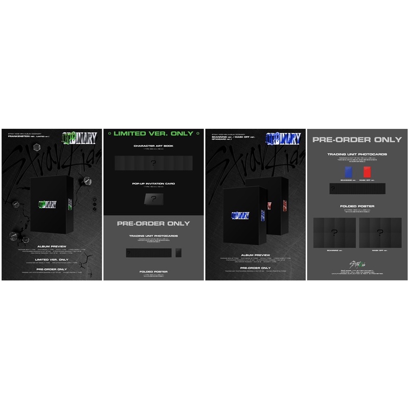 [PO] INCLUSION ONLY - STRAY KIDS <ODDINARY> FRANKENSTEIN (LIMITED) & SCANNING, MASK OFF (STANDARD) |