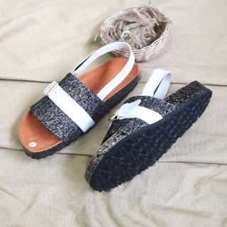  BISA COD SANDAL  BIRKEN WANITA  KOKOP CANVAS GESPER TALI  