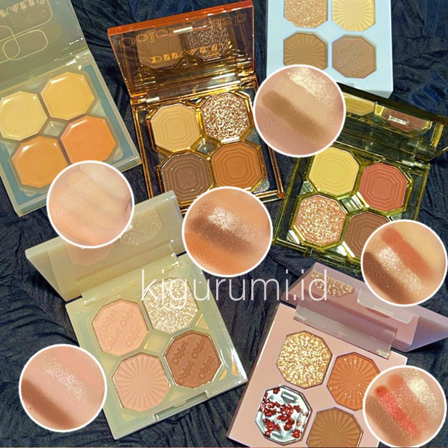 DIKALU Mini Jewerly Eyeshadow Korean Pallete Matte 4 Warna Waterproof Berfungsi Menciptakan Efek Riasan Yang Berkilau XX050