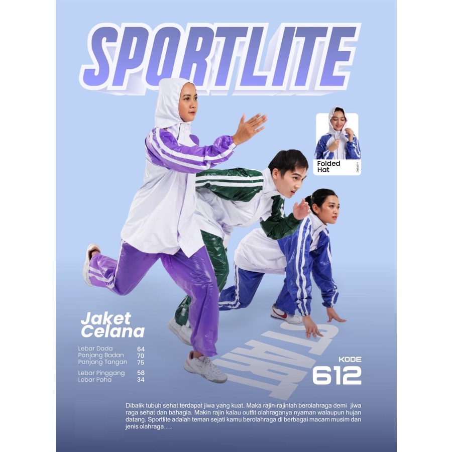 Jas Hujan Setelan Jaket Celana Plevia Sportlite 612