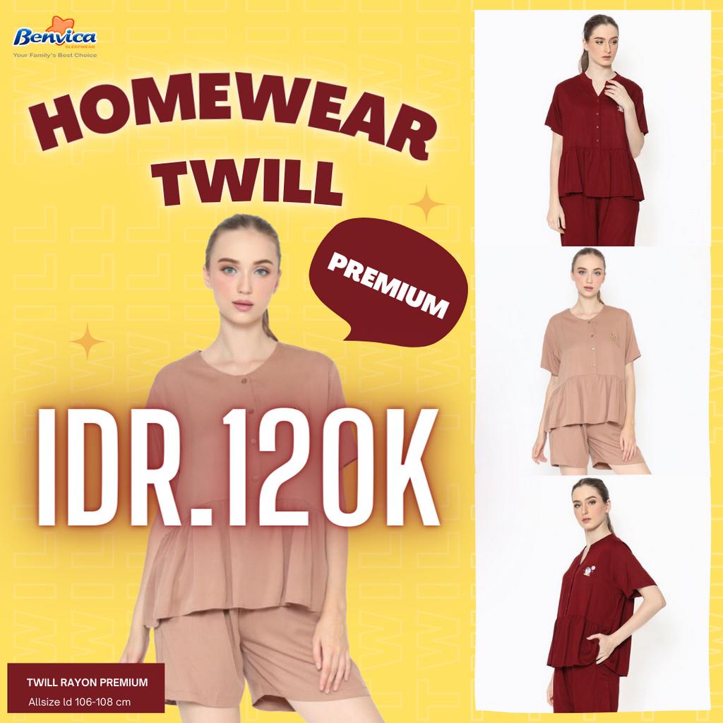 BAJU TIDUR SETELAN CELANA PENDEK TWILL PREMIUM AMRO