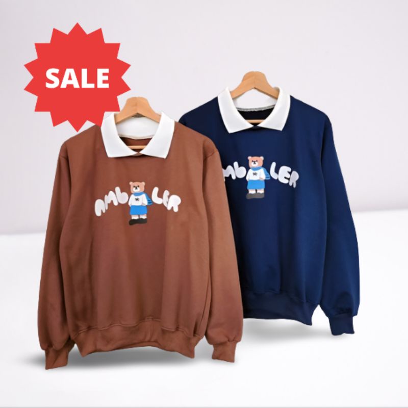 Sweater Kerah Ambler Colar Sweater Wanita Kerah Murah