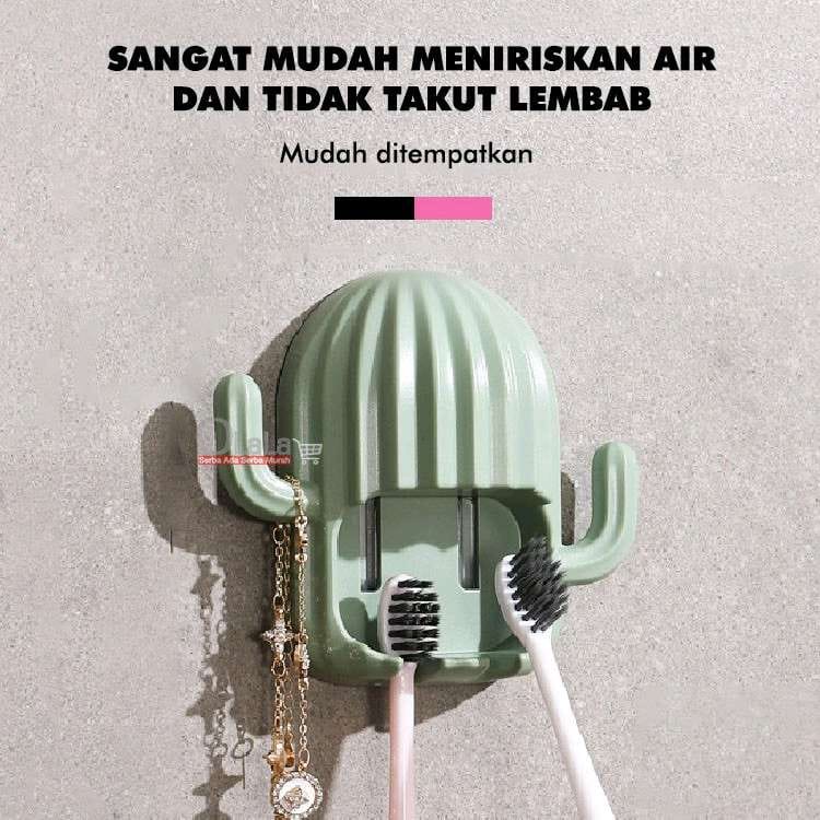 Gantungan Tempat Sikat Gigi Model Kaktus Toothbrush Holders