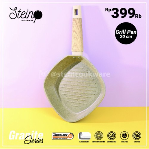 Panci Pemanggangan Stein Cookware Grill Square Pan 20 Cm Panci Goreng