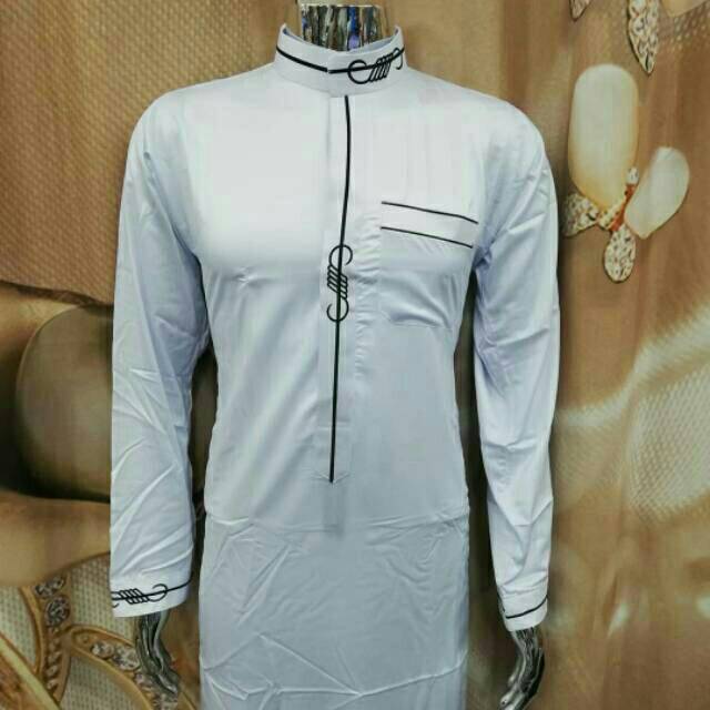 GAMIS PRIA BAJU MUSLIM IMPORT DARI MESIR JUBAH DAFFA HARAMAIN 100% ORIGINAL BAHAN ADEM TANPA LECEK