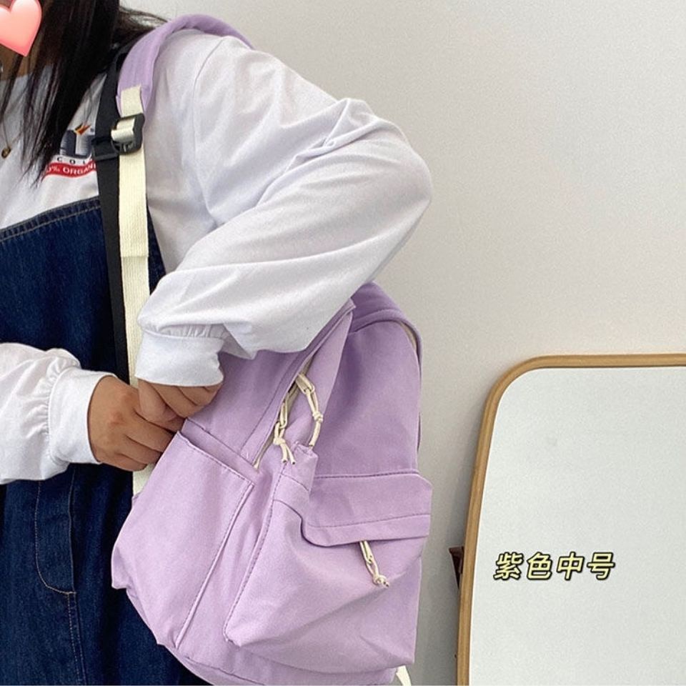 tas ransel sekolah wanita korea tas ransel jepang tas skolah sling bag kanken original kucing calico Sera siswi kampus tas sekolah kanvas antik siswa smp gaya sederhana warna solid tas ransel bernilai tinggi kapasitas besar