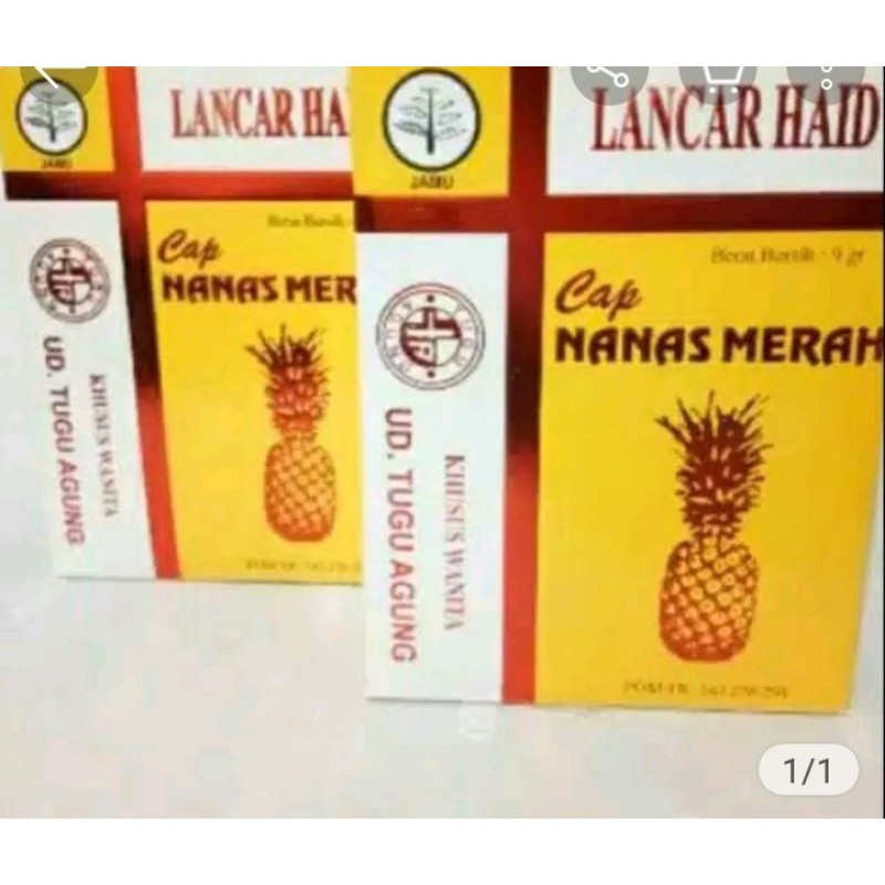 

jamu pelancar haid nanas merah isi 10sct