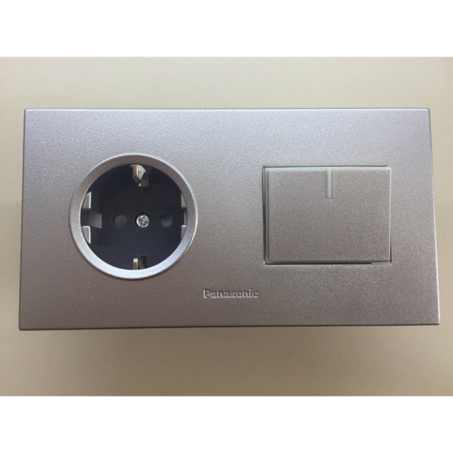 STOP KONTAK + SAKLAR SINGLE PANASONIC MINIMALIS SILVER