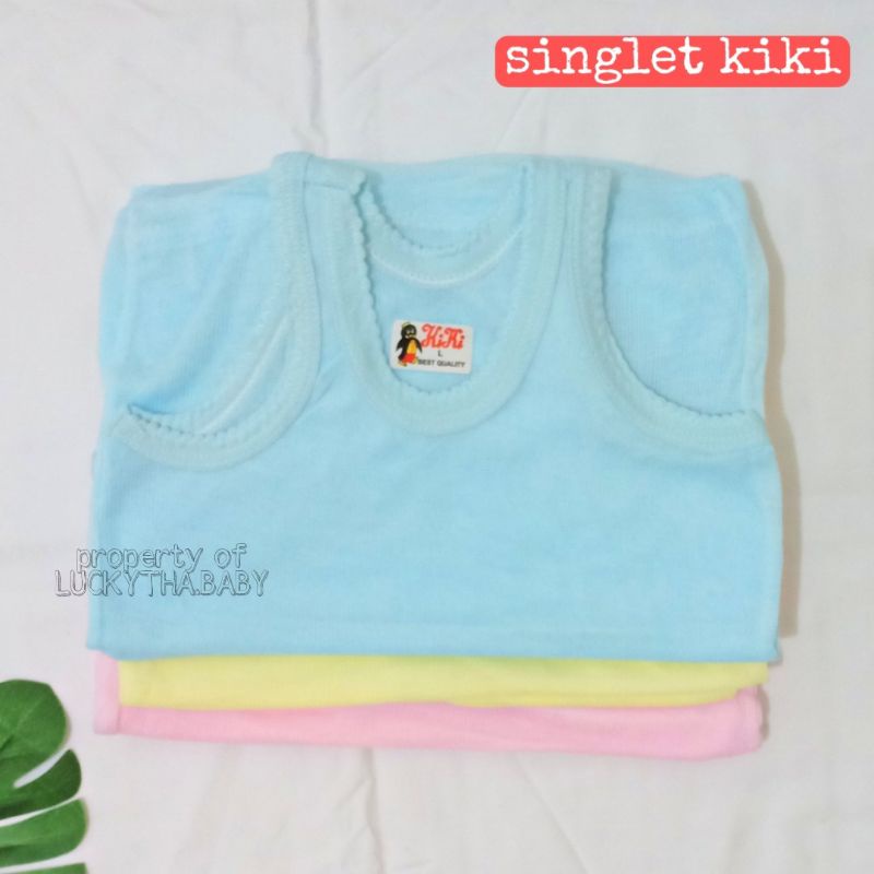 6pc_singlet bayi Kiki warna dan putih / kaos kutang anak / kaos dalam bayi &amp; anak kiki