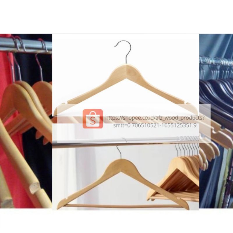 HANGER KAYU DEWASA // DISPLAY BAJU