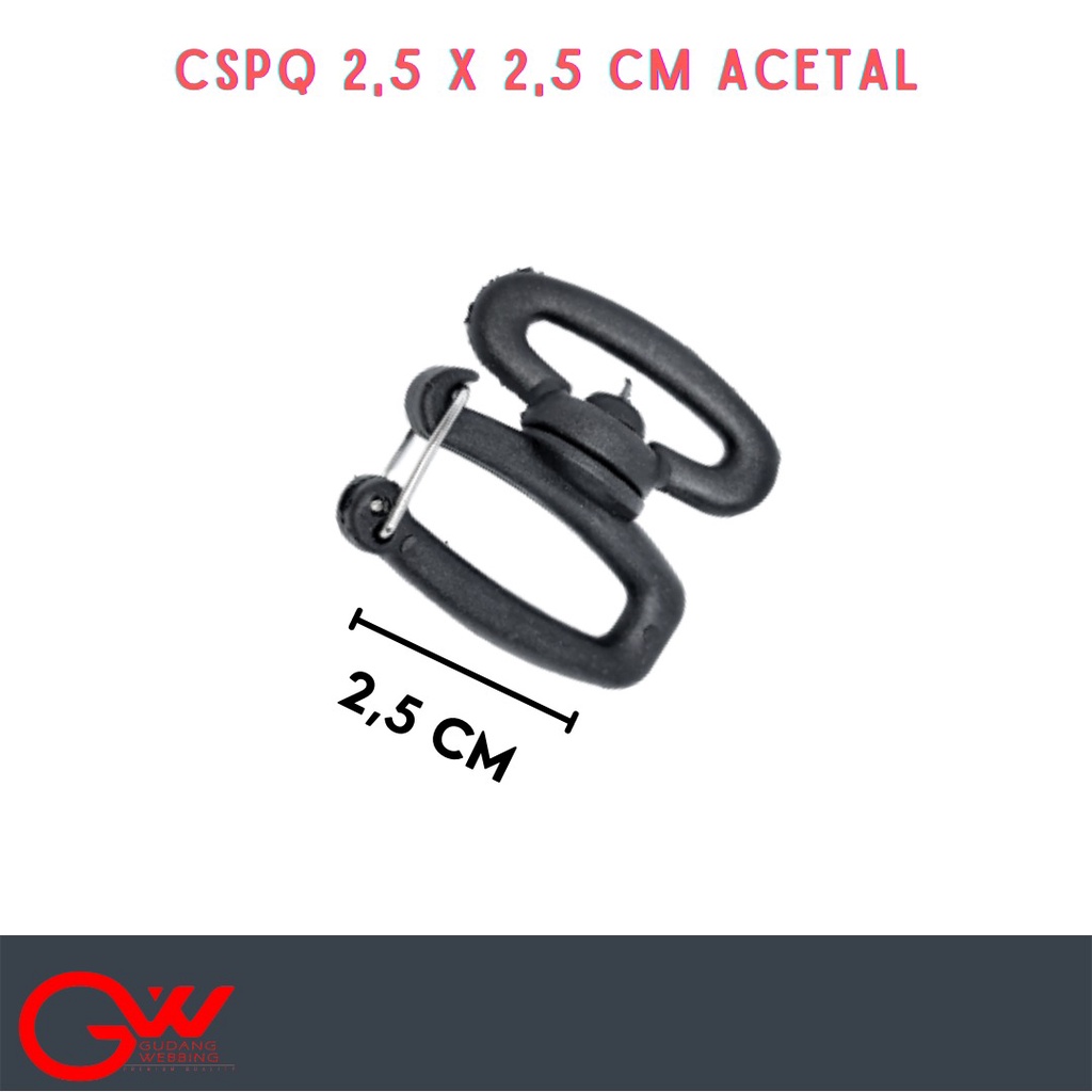 Kew-kew / cantolan /kait S plastik / CPSQ 25mm-25mm Acetal