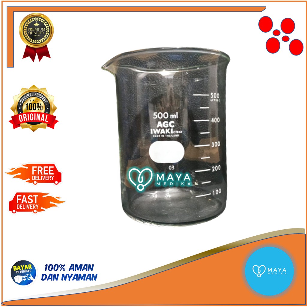 Beaker Glass / Iwaki / Pyrex / 500 ml