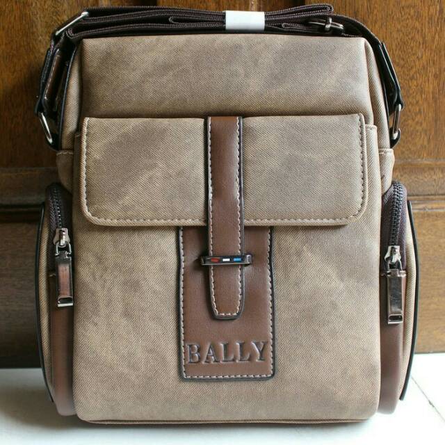 TAS SELEMPANG PRIA KANTOR CASUAL BRANDED IMPORT - BALLY 819 BROWN