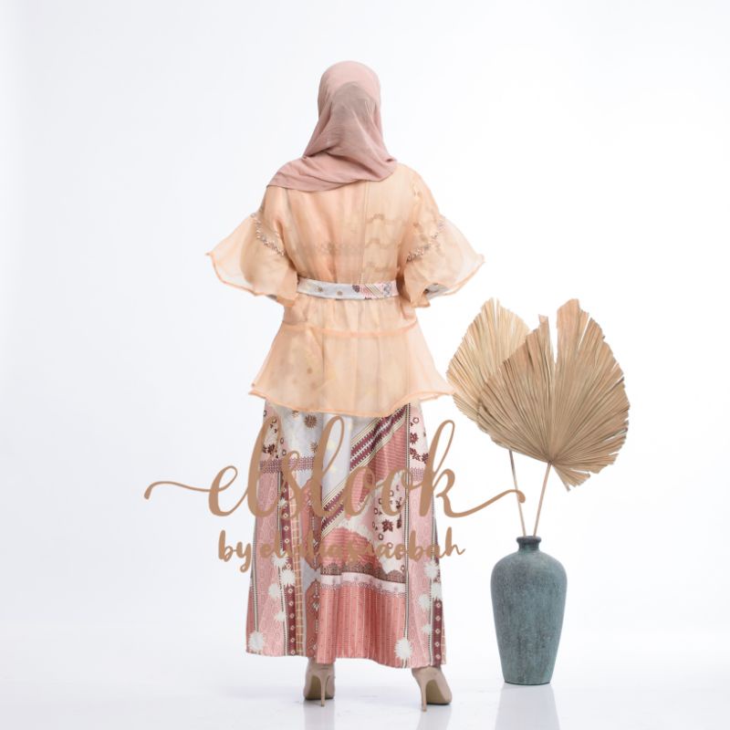 nagita dress by elslook maxmara dress outer organza payet vanilla hijab dress