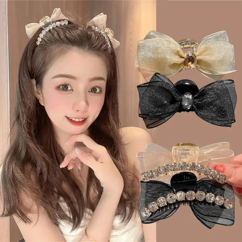 jepit rambut korea jedai wania elegan motif baru double sided original import 7.5cm