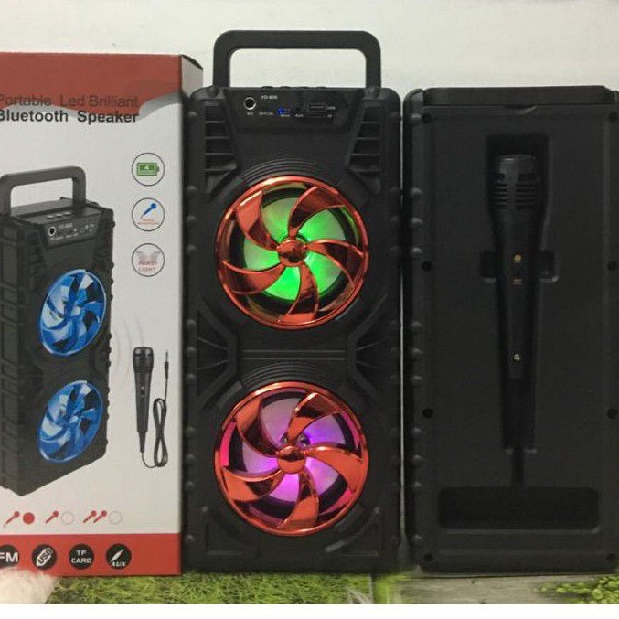 YD 806 speaker bluetooth karaoke free mic speaker aktif portabel termurah big bass