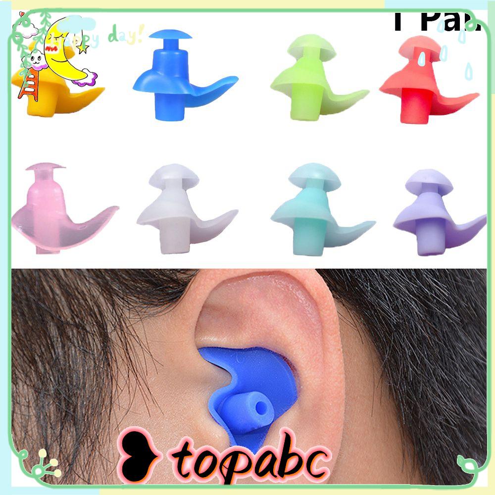 Top 1 Pasang Earplug Silikon Lembut Anti Air / Debu / Kebisingan Multi Warna Aksesoris Renang / Diving