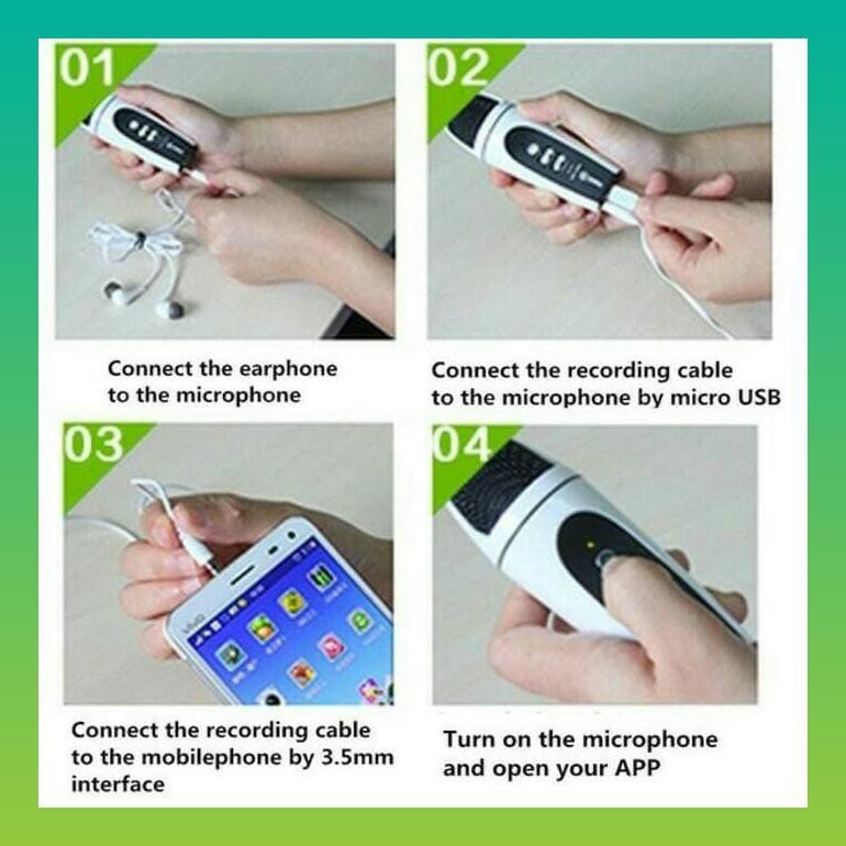 Mic Ktv Echo Karaoke Smule 3 5mm For Android Apple Baru Shopee Indonesia