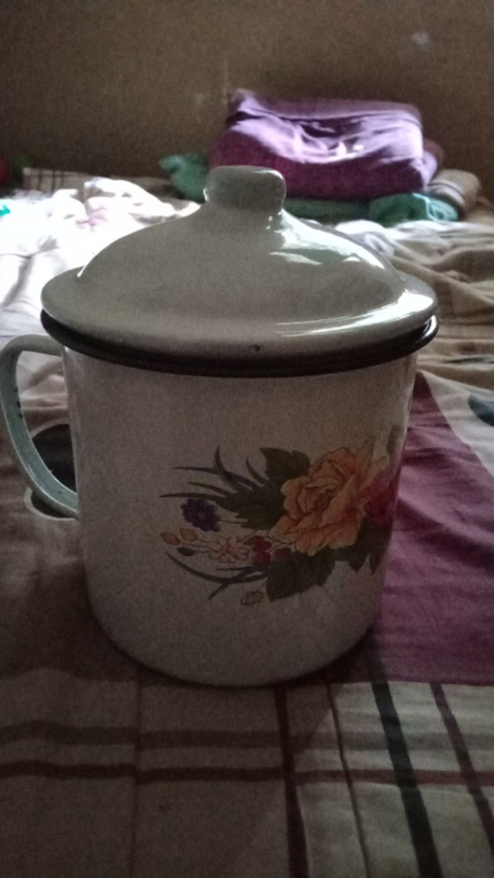 Mug Enamel Bunga 10cm Dan 12cm Mug Seng Mug Vintage