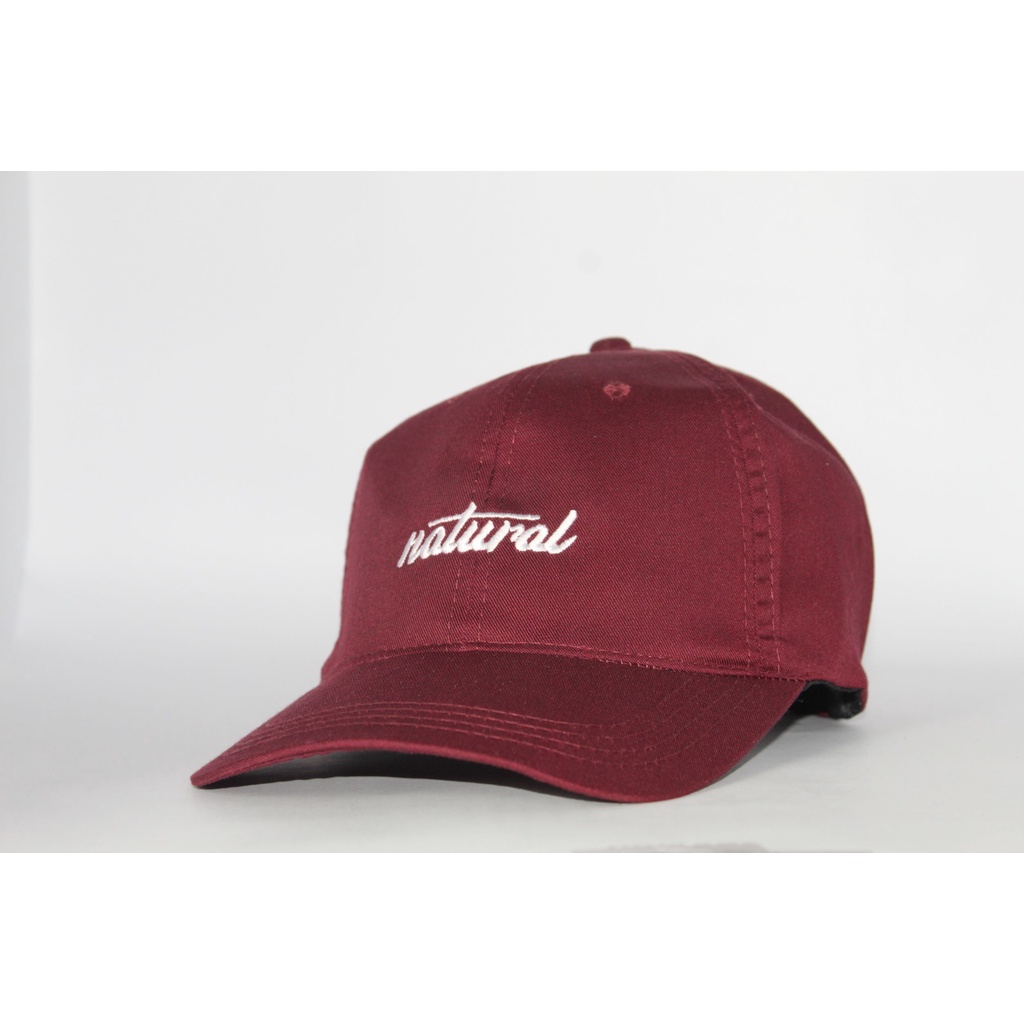 terbaru Topi baseball bordir /topi motif tulisan NATURAL/ TOPI PRIA WANITA