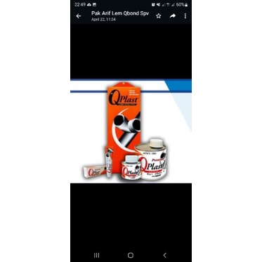 Lem Pipa Pvc Paralon Qplast tube 45gr