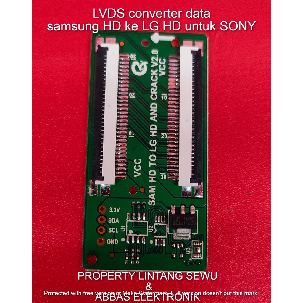 LVDS converter data samsung HD ke LG HD untuk sony