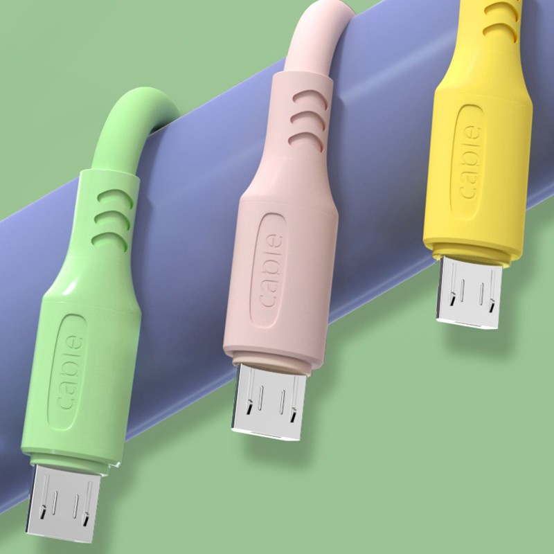 Kabel Data Macaron Micro  USB Fast Charging Plus Packing