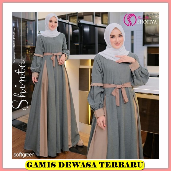 Gamis Wanita Elegan Dewasa Terbaru Terlaris Promo Putih S0Y9 Kekinian Terkini Terbaik Syari Big Size