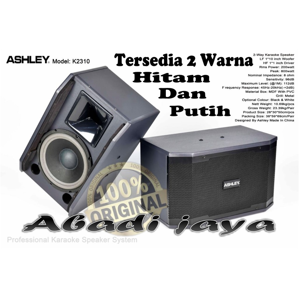 speaker pasif ashley k2310 10inch ashley k 2310 ORIGINAL