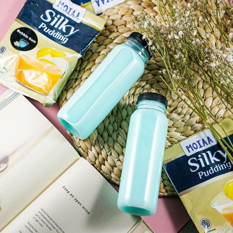 Botol silky pudding puding sedot  wadah puding pudot jelly almond 250 ml