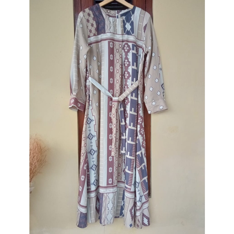 Jeumpa IED Dress || Gamis Diorsilk Wanita Terbaru HQ || Gamis Bahan Silky Seperti Satin dan Maxmara 