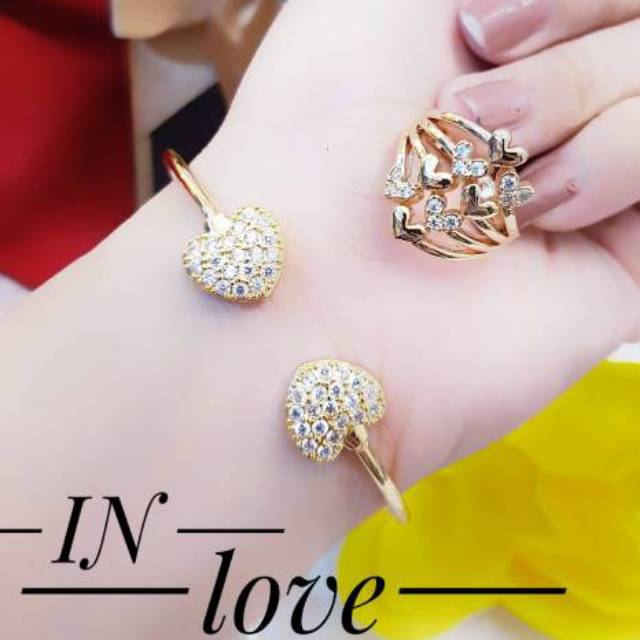 Xuping set perhiasan lapis emas 24k 1602