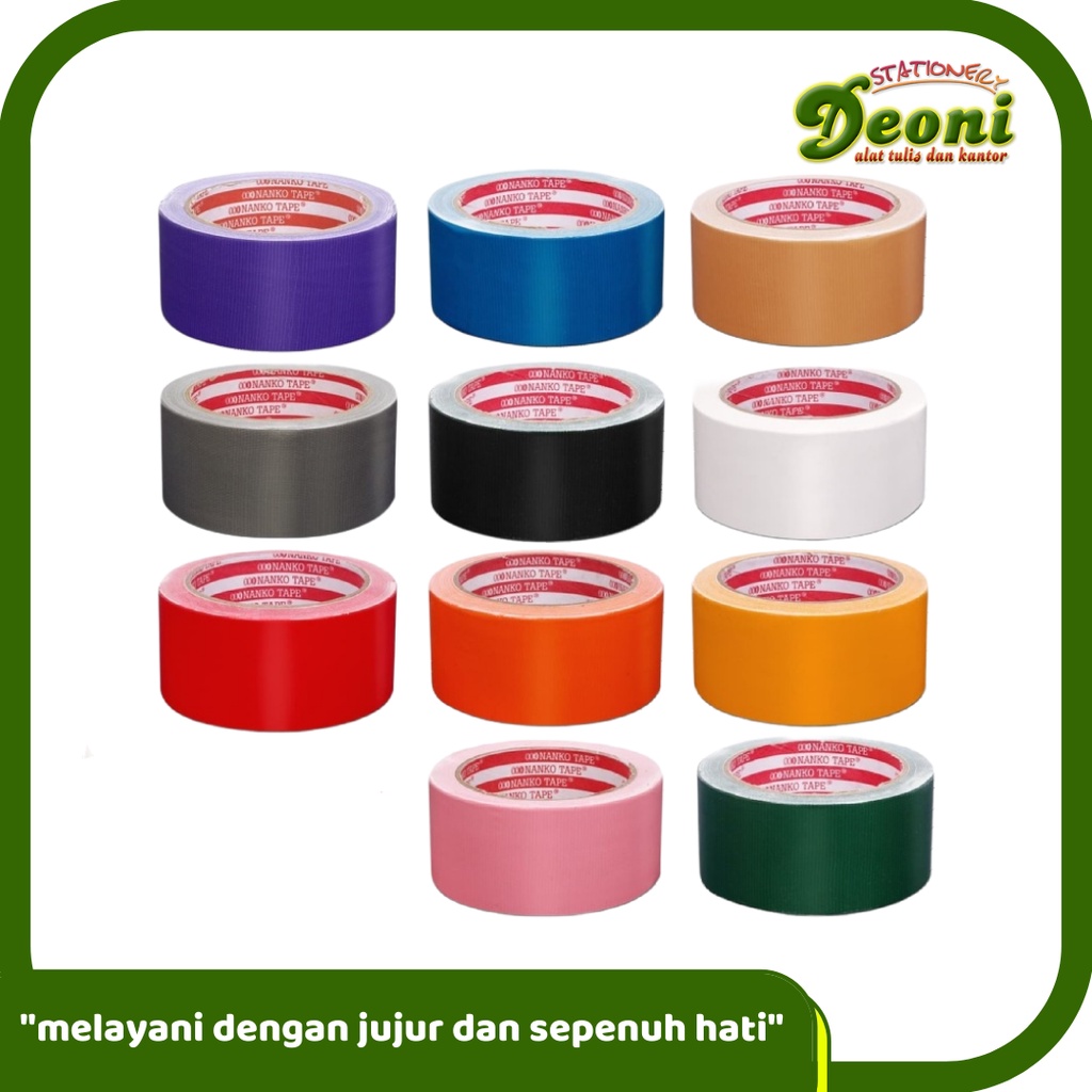 

NANKO Cloth Tape Lakban Kain 2 inch Warna