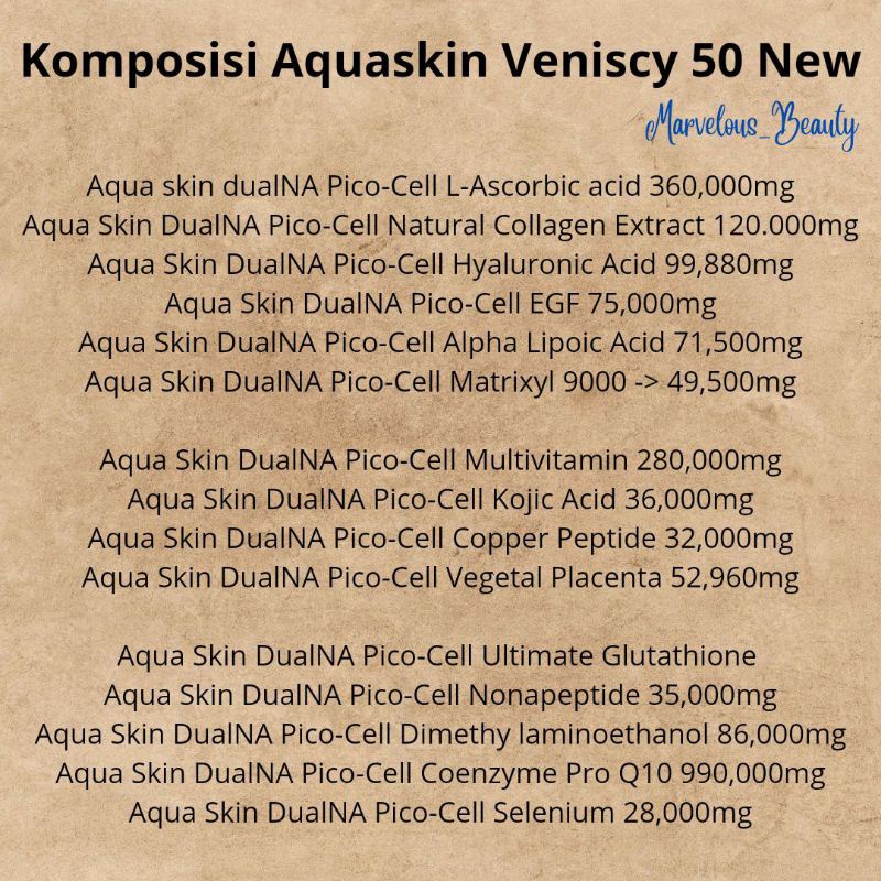 Aquaskin 50 maximum Whitening