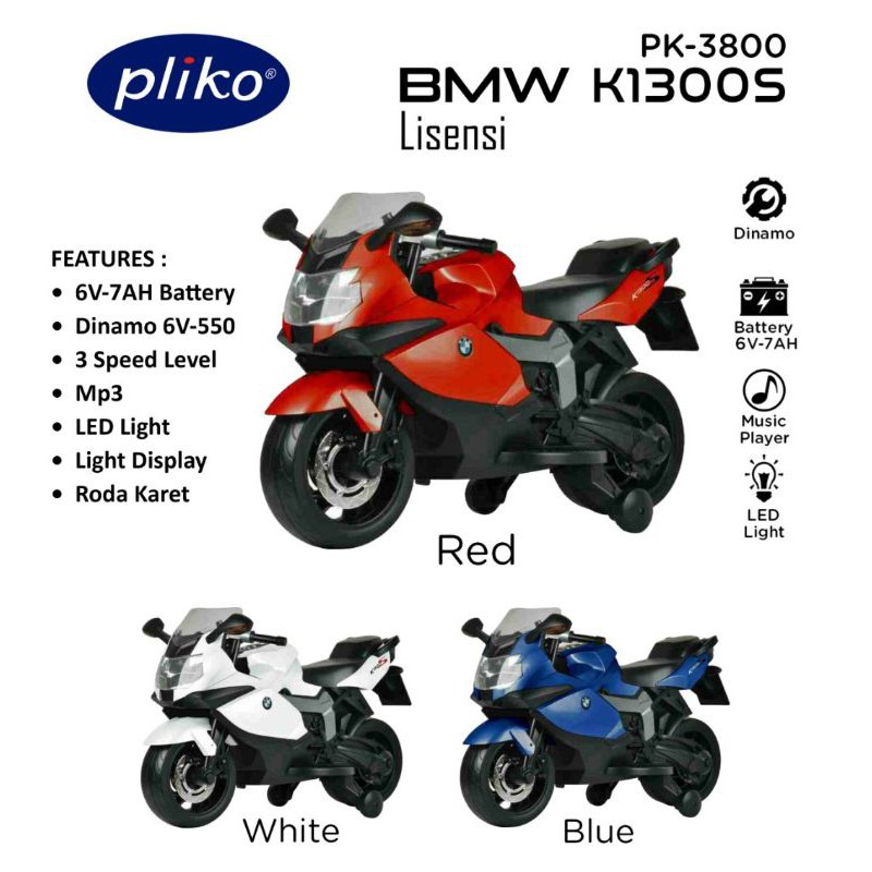 Mainan motor aki anak Pliko PK-3800