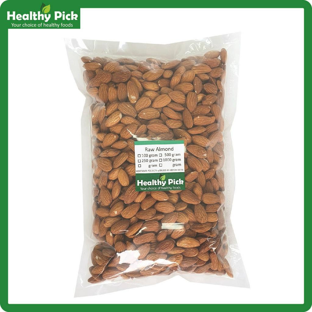 

Natural Whole Almond Raw 1kg ( Kacang Almond Natural Mentah ) 1000gr