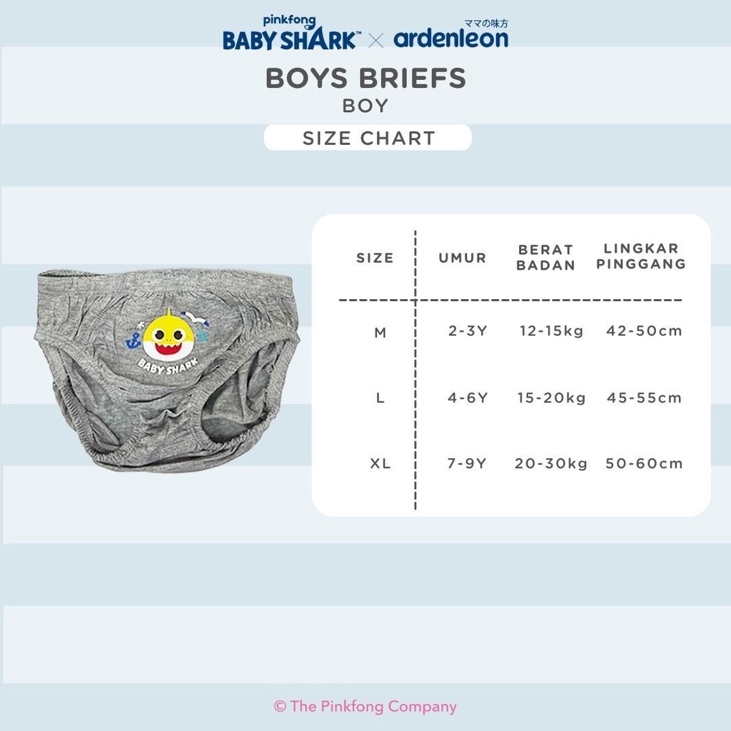 ARDENLEON x Pingfong Baby Shark Boys Briefs 1.0