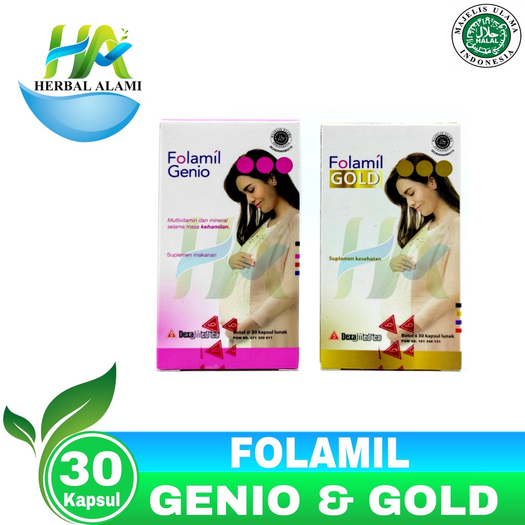 Folamil Gold &amp; Genio - Nutrisi Ibu dan bayi - Kehamilan &amp; Menyusui