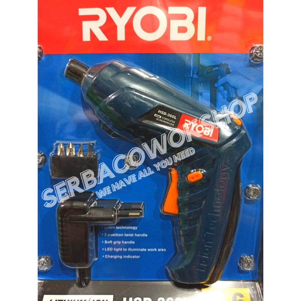 Ryobi Mesin Bor Obeng Baterai 3.6 V Cordless HSD-360L Screwdriver Charge Kyocera Khusus Area jawa