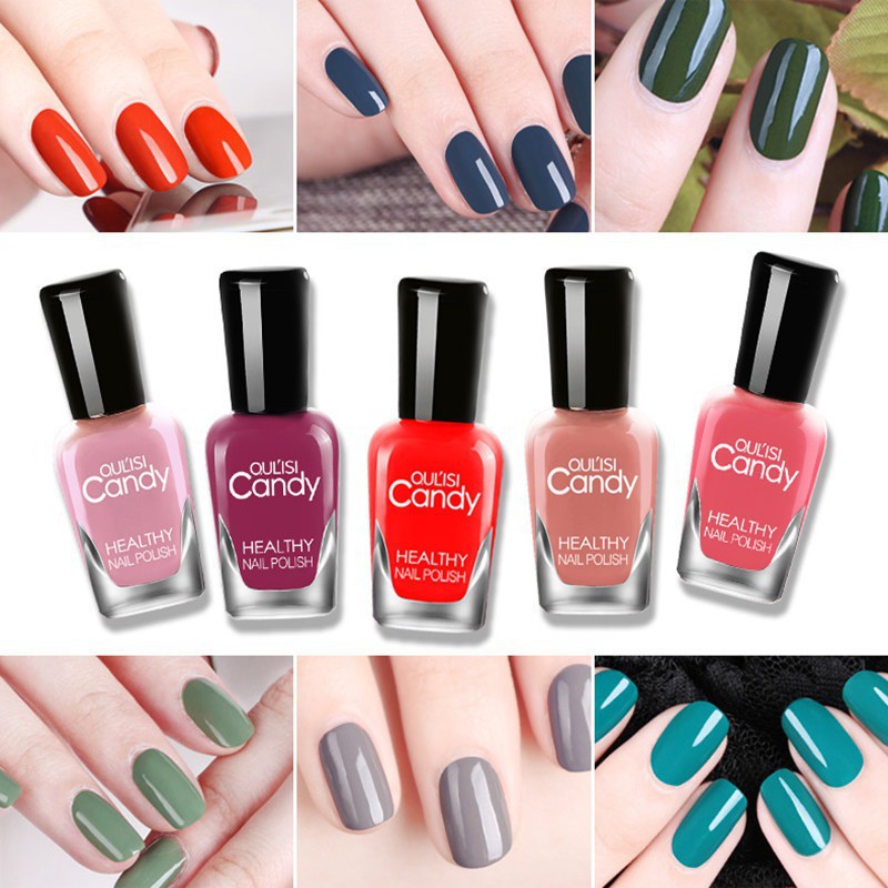 OVERFLOWS.ID Kutek Kuku Nail Polish Import OULISI CANDY Cat Kuku Bisa Dikelupas Halal